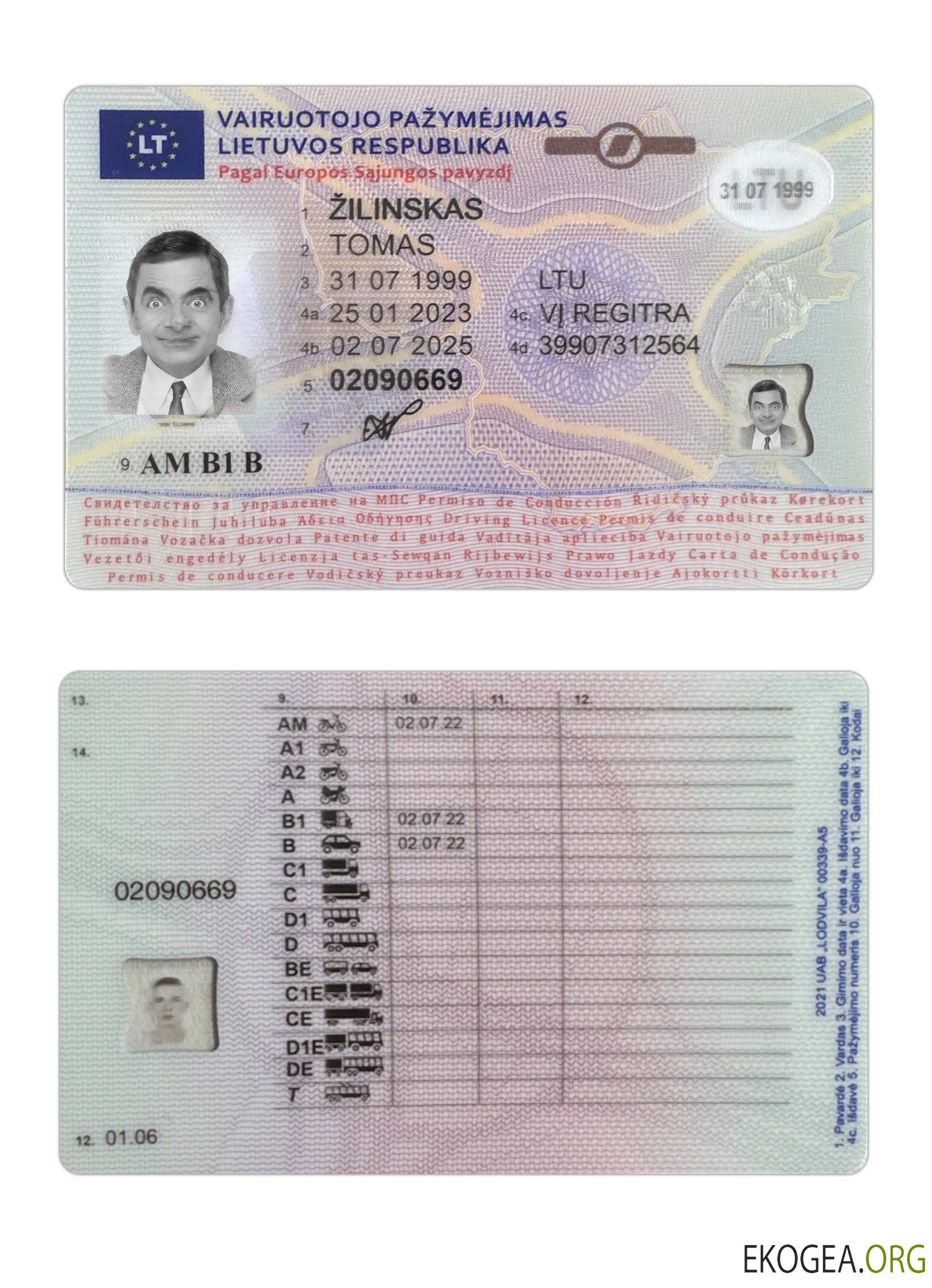 Lithuania driving license 2023 present